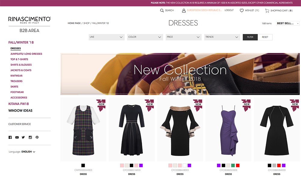 Rinascimento B2B e-shop rinascimento-b2b-e-shop